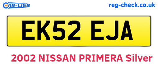EK52EJA are the vehicle registration plates.