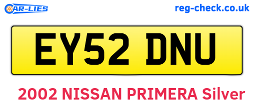 EY52DNU are the vehicle registration plates.