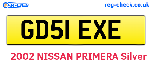 GD51EXE are the vehicle registration plates.