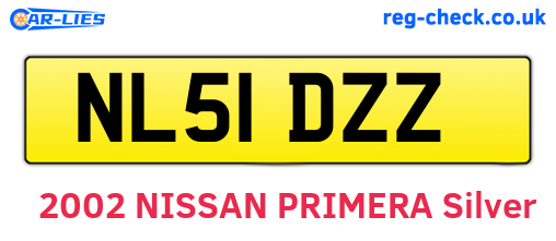 NL51DZZ are the vehicle registration plates.