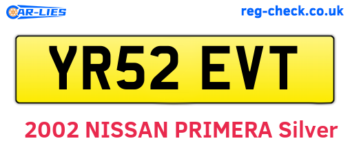 YR52EVT are the vehicle registration plates.