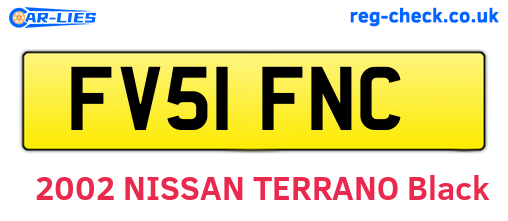 FV51FNC are the vehicle registration plates.