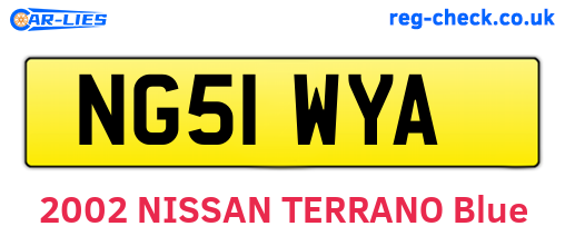 NG51WYA are the vehicle registration plates.