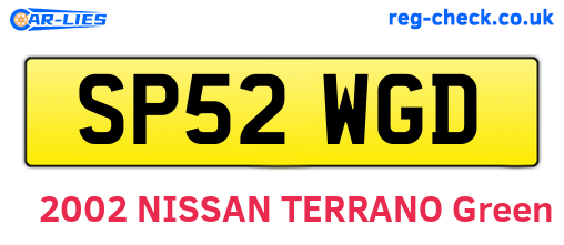 SP52WGD are the vehicle registration plates.