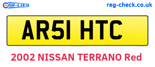 AR51HTC are the vehicle registration plates.