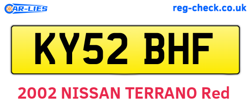 KY52BHF are the vehicle registration plates.