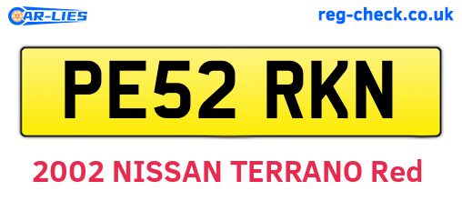 PE52RKN are the vehicle registration plates.