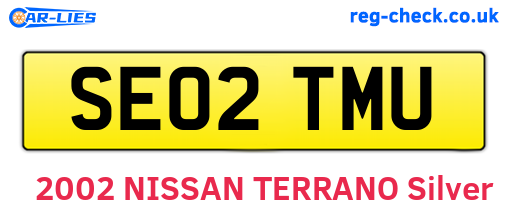 SE02TMU are the vehicle registration plates.