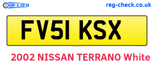 FV51KSX are the vehicle registration plates.