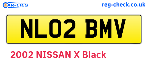 NL02BMV are the vehicle registration plates.