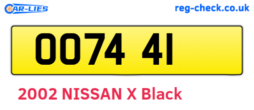 OO7441 are the vehicle registration plates.