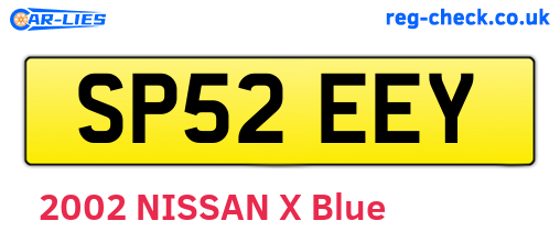 SP52EEY are the vehicle registration plates.