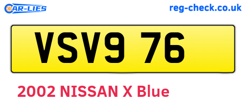 VSV976 are the vehicle registration plates.