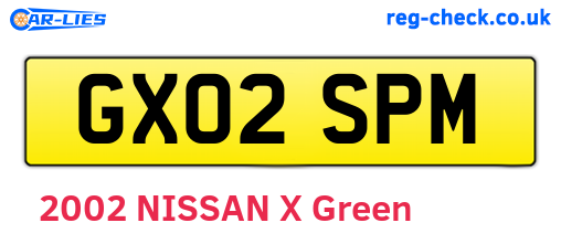 GX02SPM are the vehicle registration plates.