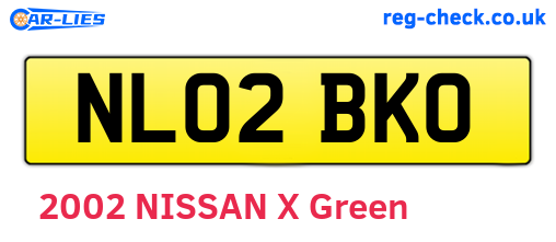 NL02BKO are the vehicle registration plates.