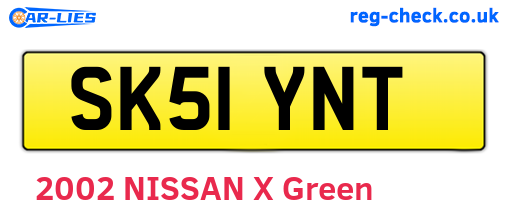 SK51YNT are the vehicle registration plates.