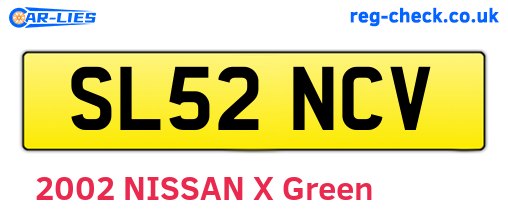 SL52NCV are the vehicle registration plates.