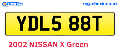 YDL588T are the vehicle registration plates.
