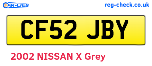 CF52JBY are the vehicle registration plates.