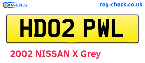 HD02PWL are the vehicle registration plates.