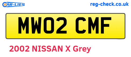 MW02CMF are the vehicle registration plates.