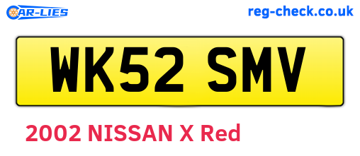 WK52SMV are the vehicle registration plates.
