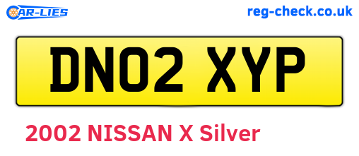 DN02XYP are the vehicle registration plates.