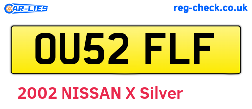 OU52FLF are the vehicle registration plates.