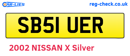 SB51UER are the vehicle registration plates.