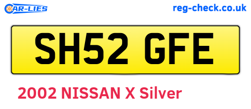 SH52GFE are the vehicle registration plates.