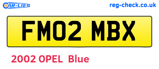 FM02MBX are the vehicle registration plates.
