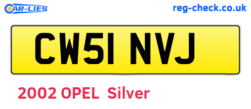 CW51NVJ are the vehicle registration plates.
