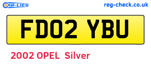 FD02YBU are the vehicle registration plates.