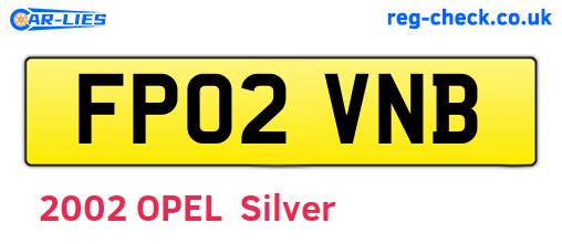FP02VNB are the vehicle registration plates.