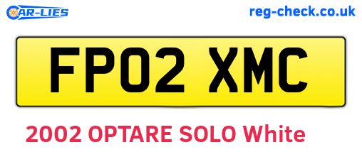 FP02XMC are the vehicle registration plates.