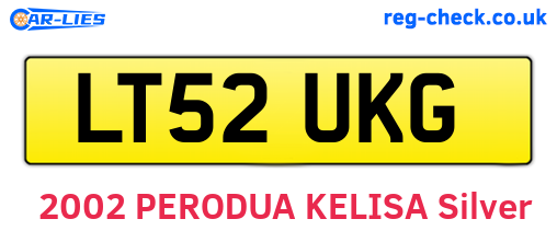 LT52UKG are the vehicle registration plates.