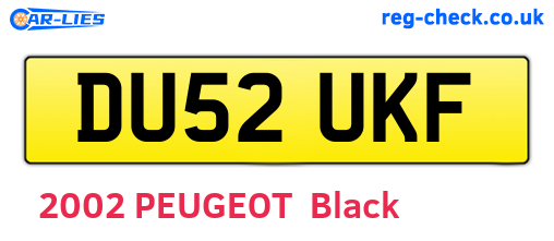 DU52UKF are the vehicle registration plates.