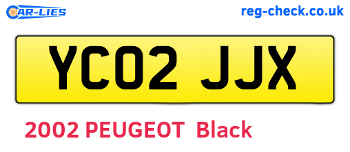 YC02JJX are the vehicle registration plates.