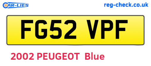 FG52VPF are the vehicle registration plates.