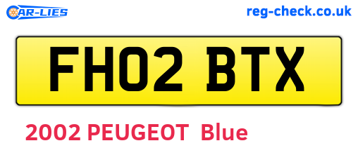 FH02BTX are the vehicle registration plates.