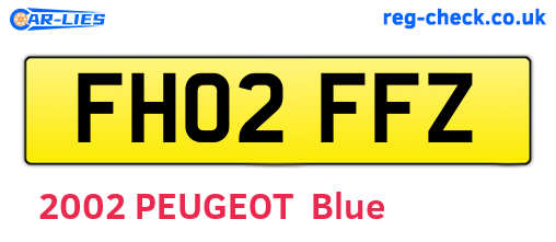 FH02FFZ are the vehicle registration plates.