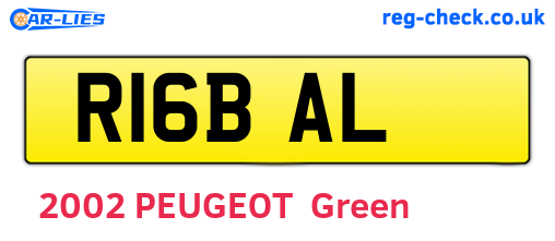 R16BAL are the vehicle registration plates.