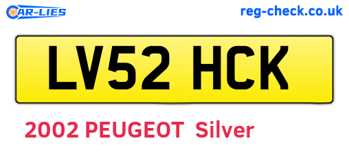 LV52HCK are the vehicle registration plates.