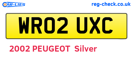 WR02UXC are the vehicle registration plates.
