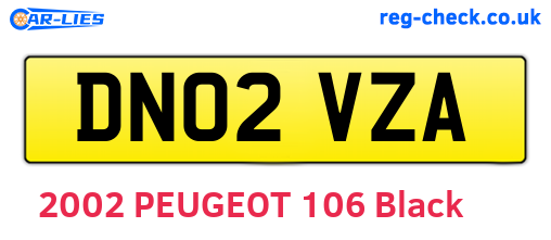 DN02VZA are the vehicle registration plates.