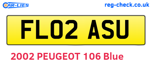 FL02ASU are the vehicle registration plates.