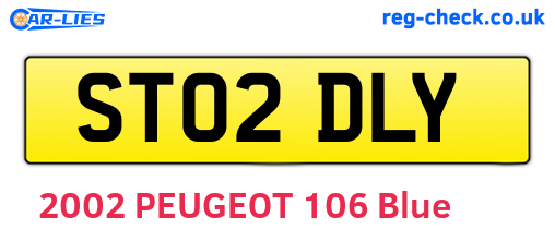 ST02DLY are the vehicle registration plates.