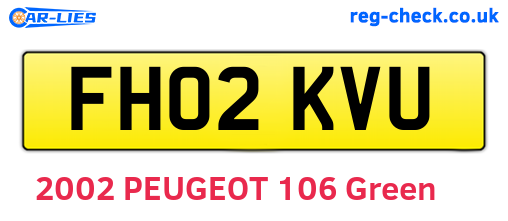 FH02KVU are the vehicle registration plates.