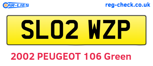 SL02WZP are the vehicle registration plates.