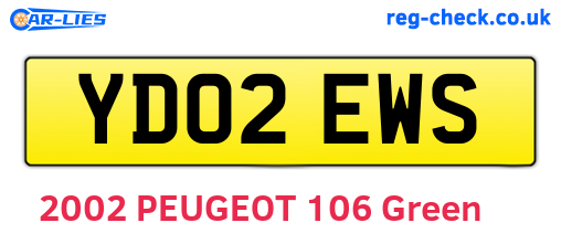 YD02EWS are the vehicle registration plates.